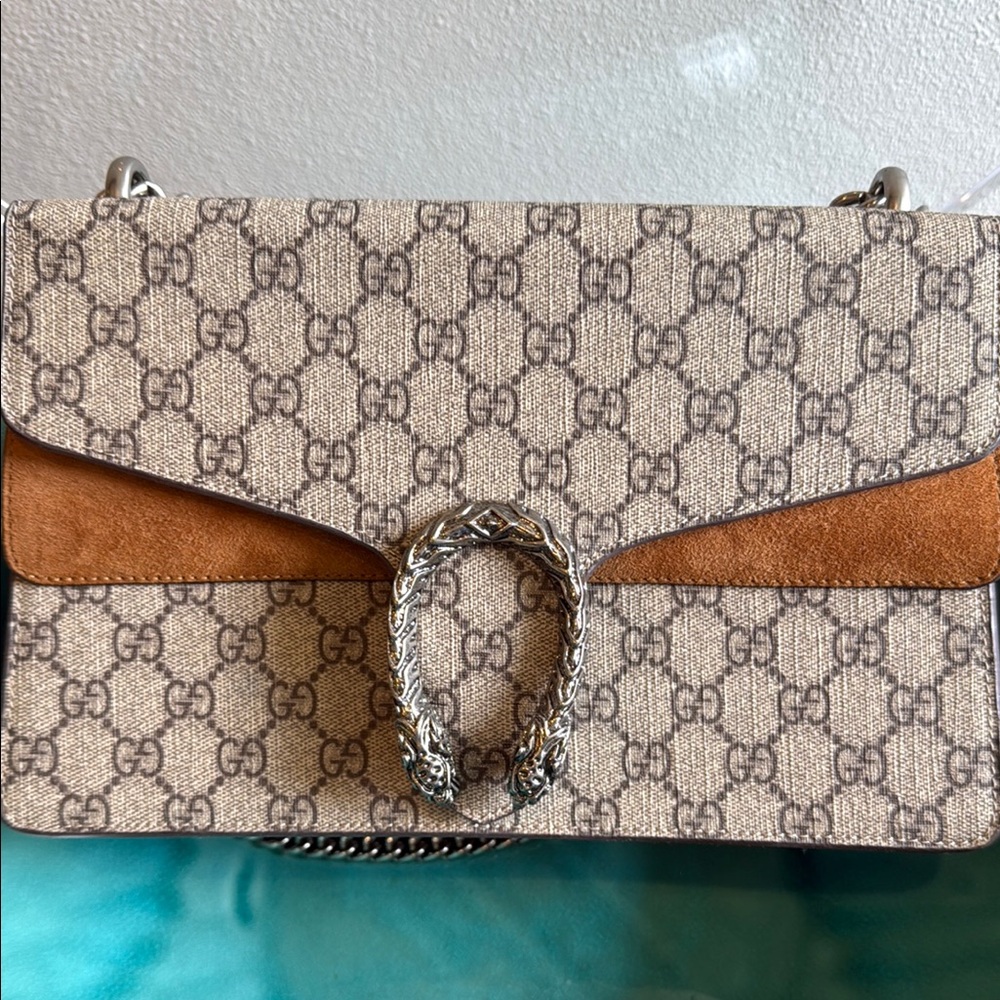 Luxury Beige and Brown Shoulder Bag